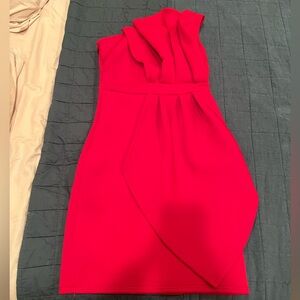 Elegant Red Strapless Dress